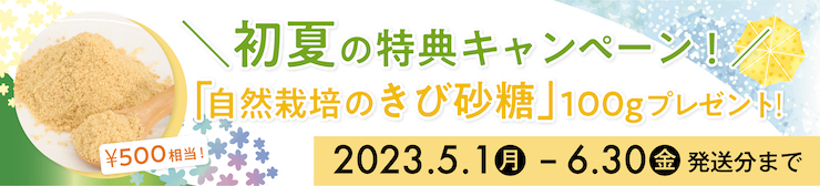 初夏の特典キャンペーン説明　2023年5月